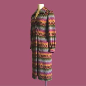 Vintage Michael Novarese knit chevron dress S
